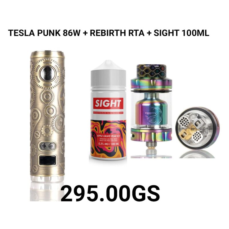 tesla punk 80w + rebirth rta + SIGHT 100ML